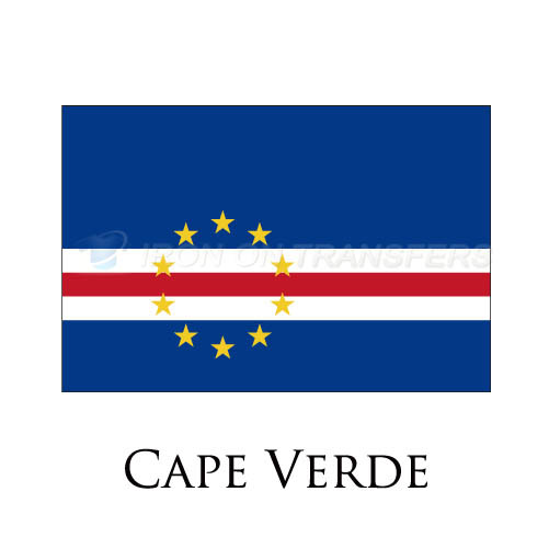 Cape Verde flag Iron-on Stickers (Heat Transfers)NO.1843